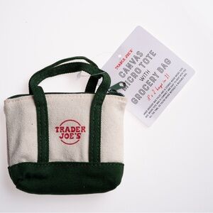 Trader Joe's Canvas Micro Tote with Grocery Bag - Forest Green